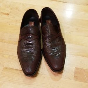Men's ostrich leather shoes